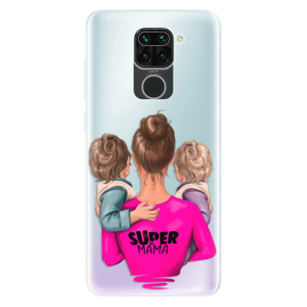 Odolné silikonové pouzdro iSaprio - Super Mama - Two Boys - Xiaomi Redmi Note 9