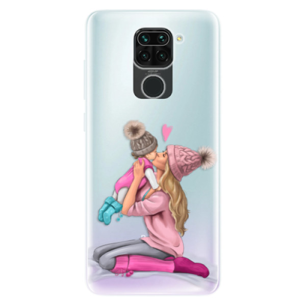 Odolné silikonové pouzdro iSaprio - Kissing Mom - Blond and Girl - Xiaomi Redmi Note 9