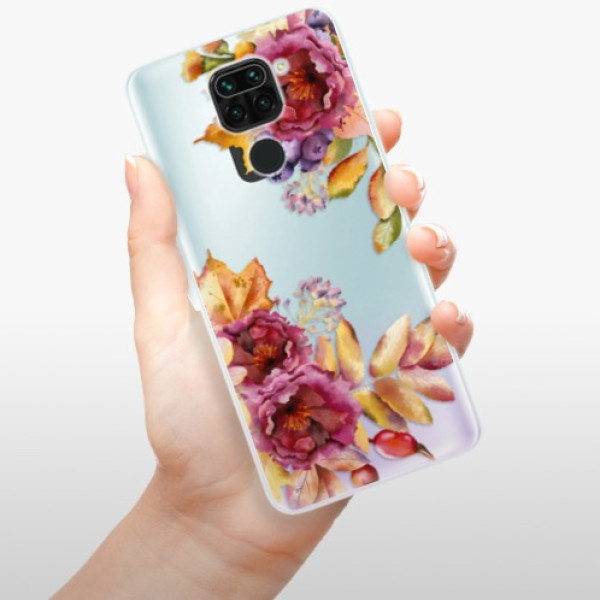 Silikonové pouzdro iSaprio - Xiaomi Redmi Note 9 - Fall Flowers