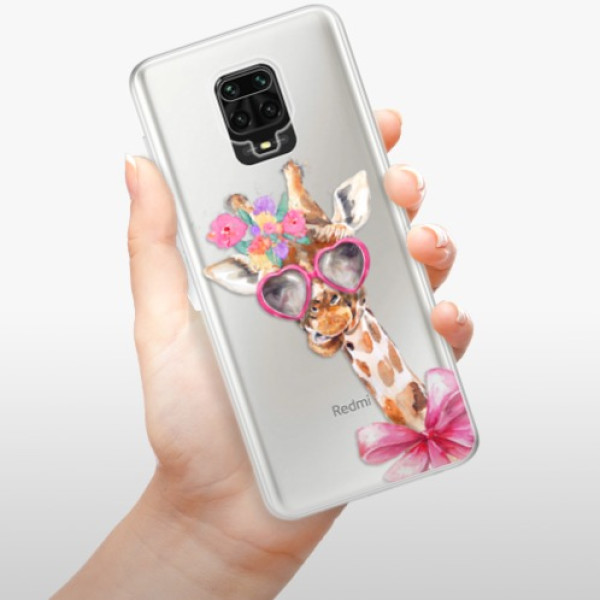 Silikonové pouzdro iSaprio - Xiaomi Redmi Note 9 Pro / Xiaomi Redmi Note 9S - Lady Giraffe