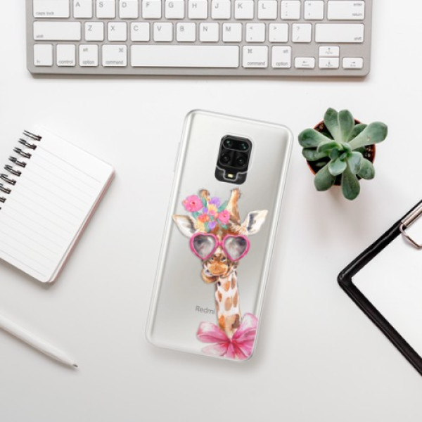 Silikonové pouzdro iSaprio - Xiaomi Redmi Note 9 Pro / Xiaomi Redmi Note 9S - Lady Giraffe