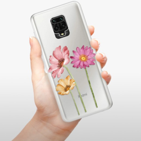 Silikonové pouzdro iSaprio - Xiaomi Redmi Note 9 Pro / Xiaomi Redmi Note 9S - Three Flowers