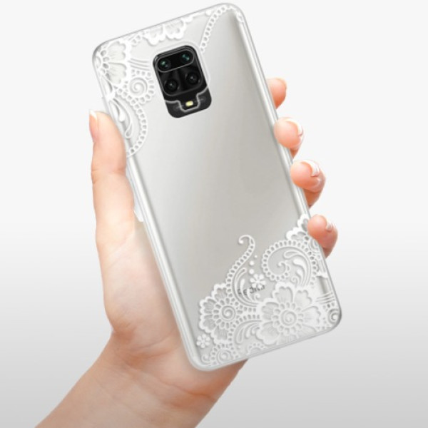 Silikonové pouzdro iSaprio - Xiaomi Redmi Note 9 Pro / Xiaomi Redmi Note 9S - White Lace 02