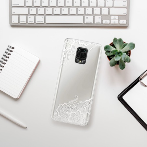 Silikonové pouzdro iSaprio - Xiaomi Redmi Note 9 Pro / Xiaomi Redmi Note 9S - White Lace 02