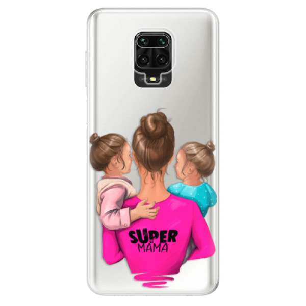 Odolné silikonové pouzdro iSaprio - Super Mama - Two Girls - Xiaomi Redmi Note 9 Pro / Note 9S