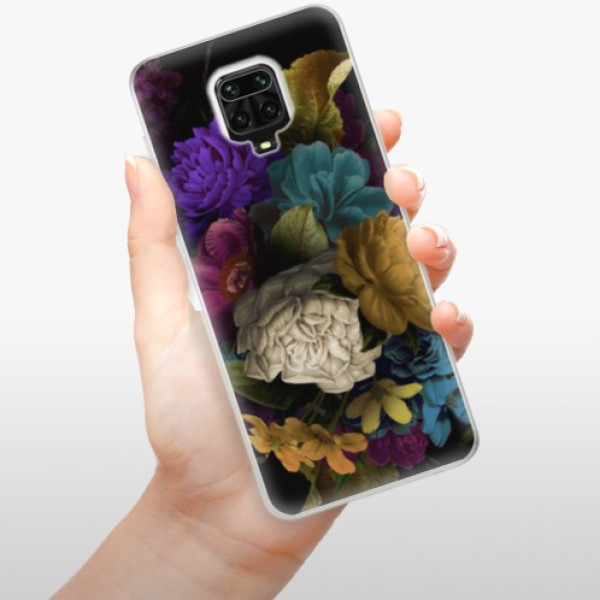 Silikonové pouzdro iSaprio - Xiaomi Redmi Note 9 Pro / Xiaomi Redmi Note 9S - Dark Flowers