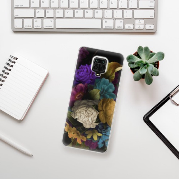 Silikonové pouzdro iSaprio - Xiaomi Redmi Note 9 Pro / Xiaomi Redmi Note 9S - Dark Flowers