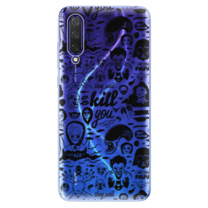 Silikonové pouzdro iSaprio - Comics 01 - black na mobil Xiaomi Mi 9 Lite
