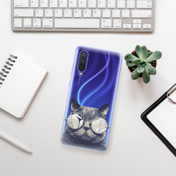 Silikonové pouzdro iSaprio - Xiaomi Mi 9 Lite - Crazy Cat 01