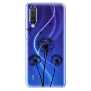 Silikonové pouzdro iSaprio - Three Dandelions - black na mobil Xiaomi Mi 9 Lite