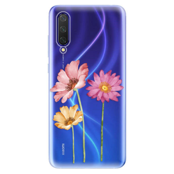 Odolné silikonové pouzdro iSaprio - Three Flowers - Xiaomi Mi 9 Lite