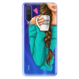 Silikonové pouzdro iSaprio - My Coffe and Brunette Girl na mobil Xiaomi Mi 9 Lite