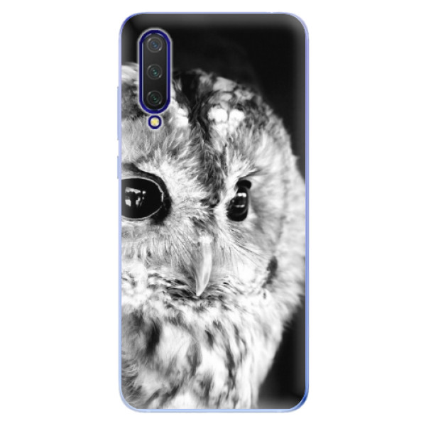 Odolné silikonové pouzdro iSaprio - BW Owl - Xiaomi Mi 9 Lite