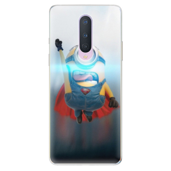 Odolné silikonové pouzdro iSaprio - Mimons Superman 02 - OnePlus 8
