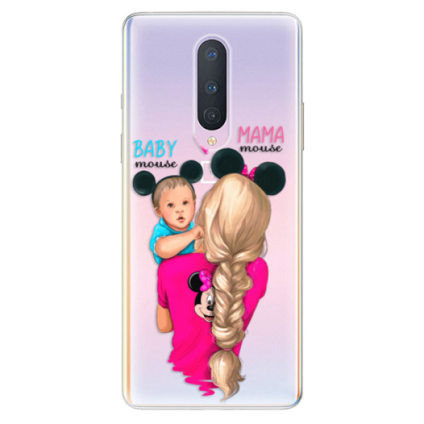 Odolné silikonové pouzdro iSaprio - Mama Mouse Blonde and Boy - OnePlus 8