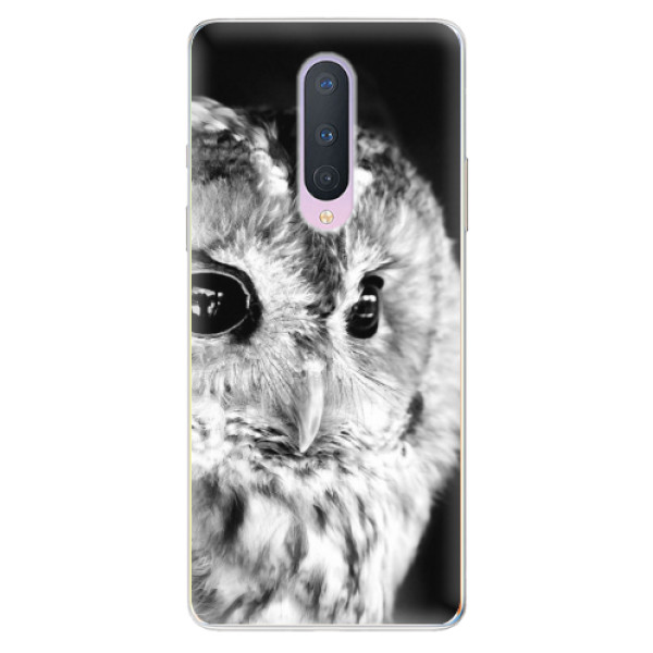 Odolné silikonové pouzdro iSaprio - BW Owl - OnePlus 8