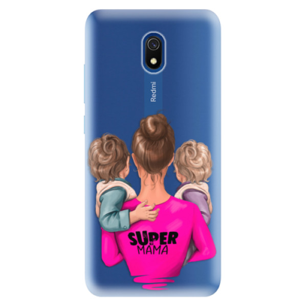 Odolné silikonové pouzdro iSaprio - Super Mama - Two Boys - Xiaomi Redmi 8A