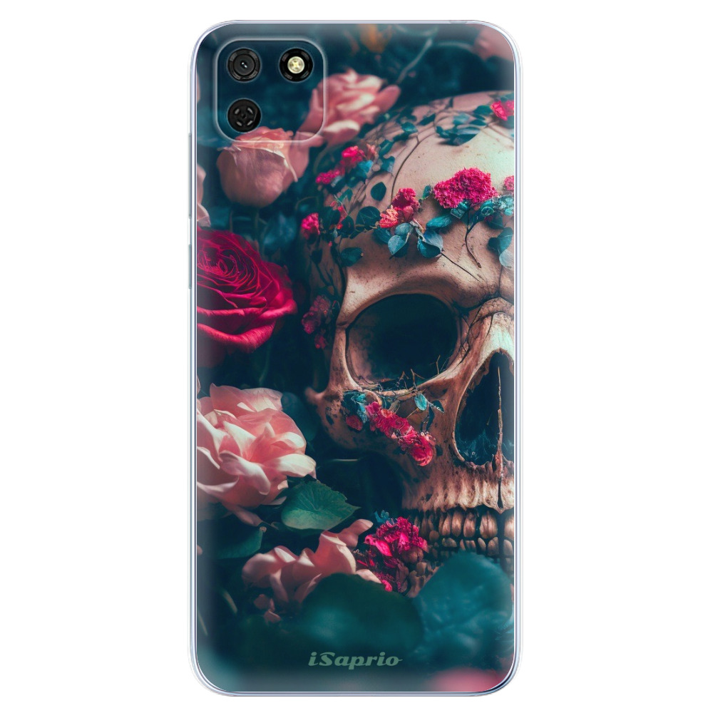 Odolné silikonové pouzdro iSaprio - Skull in Roses - Huawei Y5p