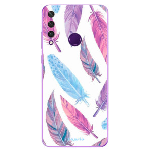 Odolné silikonové pouzdro iSaprio - Feather Pattern 10 na mobil Huawei Y6p
