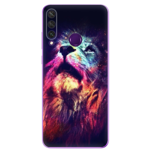 Odolné silikonové pouzdro iSaprio - Lion in Colors na mobil Huawei Y6p (Odolný silikonový kryt, obal, pouzdro iSaprio s motivem Lion in Colors na mobilní telefon Huawei Y6p)