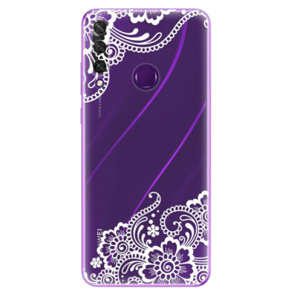 Odolné silikonové pouzdro iSaprio - White Lace 02 na mobil Huawei Y6p (Odolný silikonový kryt, obal, pouzdro iSaprio s motivem White Lace 02 na mobilní telefon Huawei Y6p)