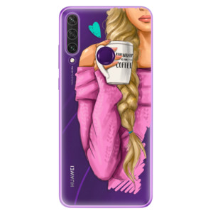 Odolné silikonové pouzdro iSaprio - My Coffe and Blond Girl na mobil Huawei Y6p