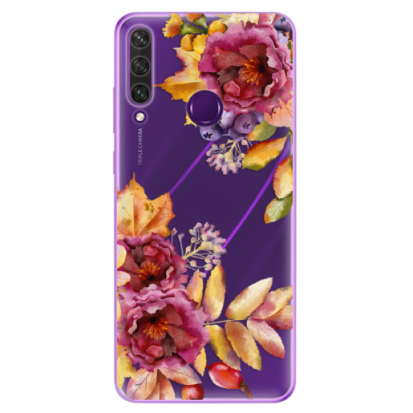 Odolné silikonové pouzdro iSaprio - Fall Flowers na mobil Huawei Y6p (Odolný silikonový kryt, obal, pouzdro iSaprio s motivem Fall Flowers na mobilní telefon Huawei Y6p)