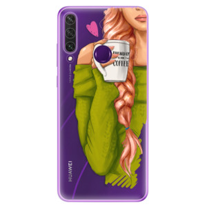 Odolné silikonové pouzdro iSaprio - My Coffe and Redhead Girl na mobil Huawei Y6p