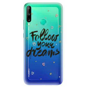 Odolné silikonové pouzdro iSaprio - Follow Your Dreams - black na mobil Huawei P40 Lite E