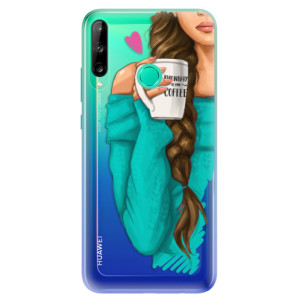 Odolné silikonové pouzdro iSaprio - My Coffe and Brunette Girl na mobil Huawei P40 Lite E
