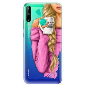Odolné silikonové pouzdro iSaprio - My Coffe and Blond Girl na mobil Huawei P40 Lite E