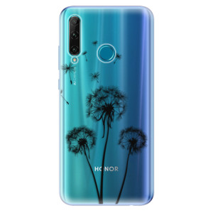 Odolné silikonové pouzdro iSaprio - Three Dandelions - black na mobil Honor 20e / Honor 20 Lite