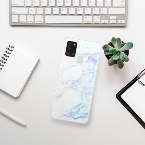 Silikonové pouzdro iSaprio - Samsung Galaxy A21s - Raibow Marble 10