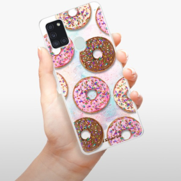 Silikonové pouzdro iSaprio - Samsung Galaxy A21s - Donuts 11