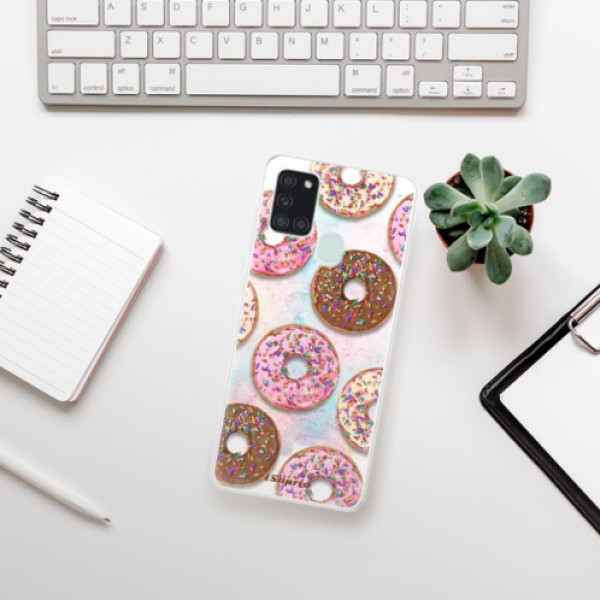 Silikonové pouzdro iSaprio - Samsung Galaxy A21s - Donuts 11