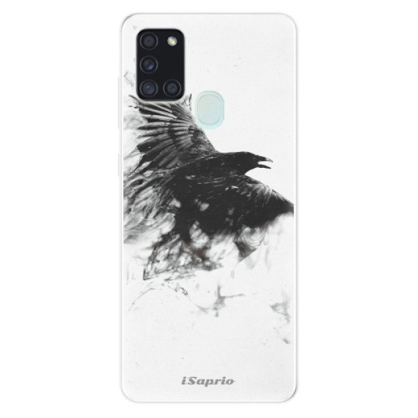 Odolné silikonové pouzdro iSaprio - Dark Bird 01 na mobil Samsung Galaxy A21s (Odolný silikonový kryt, obal, pouzdro iSaprio s motivem Dark Bird 01 na mobilní telefon Samsung Galaxy A21s)