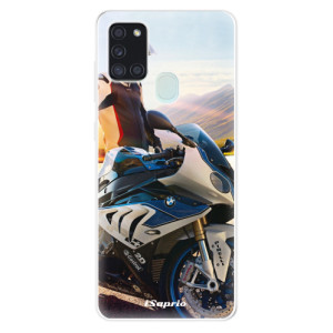Odolné silikonové pouzdro iSaprio - Motorcycle 10 na mobil Samsung Galaxy A21s - poslední kus za tuto cenu