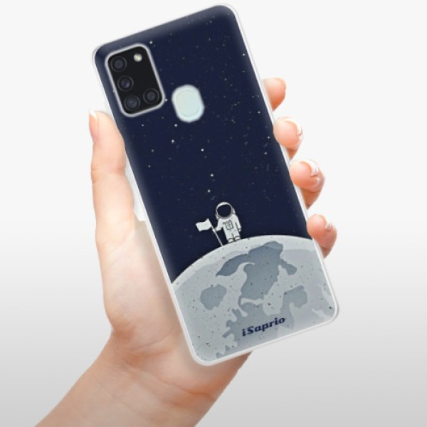 Silikonové pouzdro iSaprio - Samsung Galaxy A21s - On The Moon 10