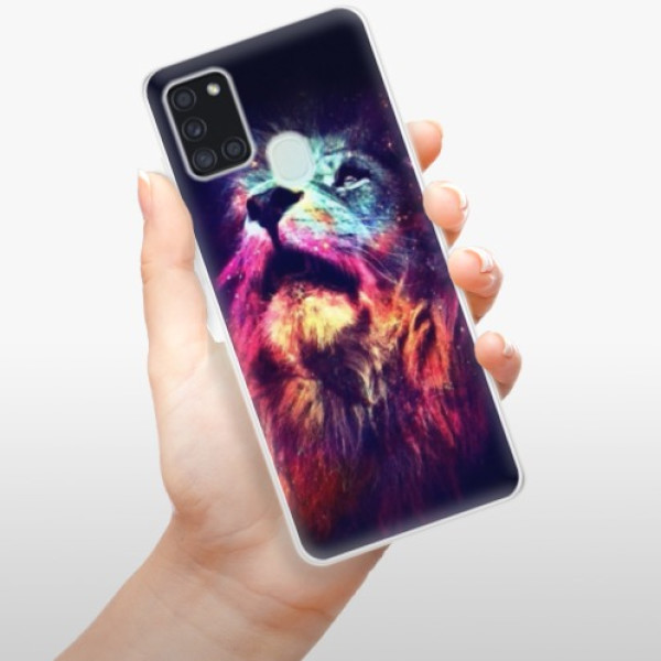 Silikonové pouzdro iSaprio - Samsung Galaxy A21s - Lion in Colors