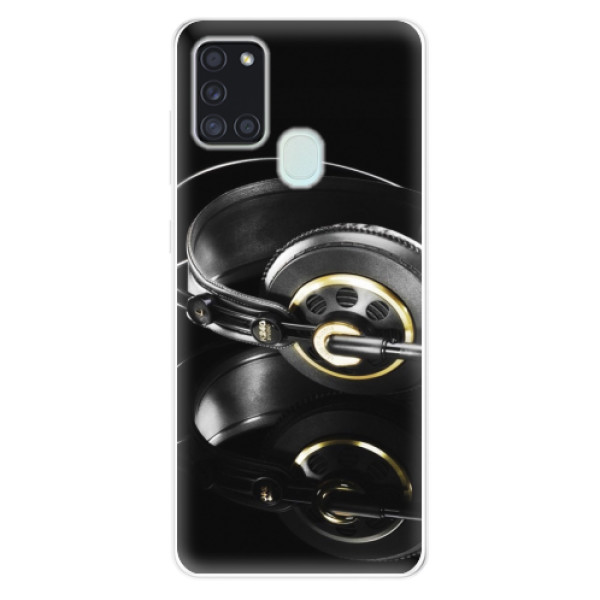 Odolné silikonové pouzdro iSaprio - Headphones 02 - Samsung Galaxy A21s