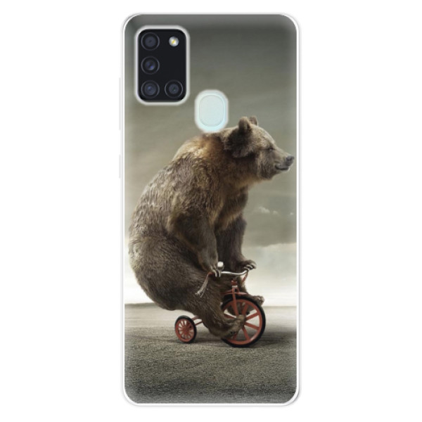 Odolné silikonové pouzdro iSaprio - Bear 01 na mobil Samsung Galaxy A21s (Odolný silikonový kryt, obal, pouzdro iSaprio s motivem Bear 01 na mobilní telefon Samsung Galaxy A21s)