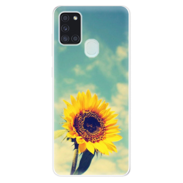 Odolné silikonové pouzdro iSaprio - Sunflower 01 - Samsung Galaxy A21s