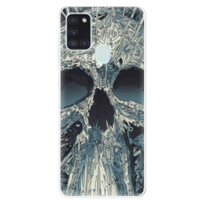 Odolné silikonové pouzdro iSaprio - Abstract Skull na mobil Samsung Galaxy A21s