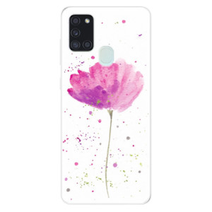 Silikonové pouzdro iSaprio - Samsung Galaxy A21s - Poppies