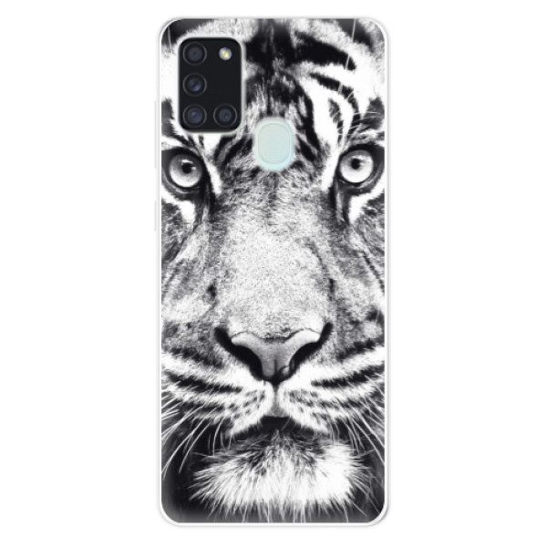 Odolné silikonové pouzdro iSaprio - Tiger Face na mobil Samsung Galaxy A21s (Odolný silikonový kryt, obal, pouzdro iSaprio s motivem Tiger Face na mobilní telefon Samsung Galaxy A21s)