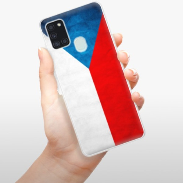 Silikonové pouzdro iSaprio - Samsung Galaxy A21s - Czech Flag
