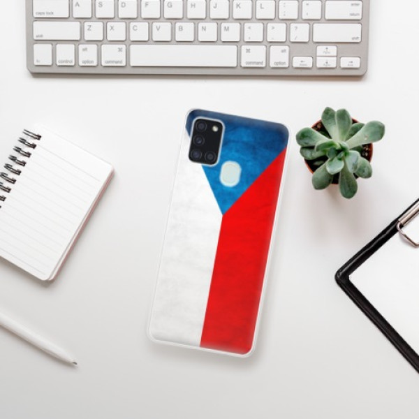 Silikonové pouzdro iSaprio - Samsung Galaxy A21s - Czech Flag