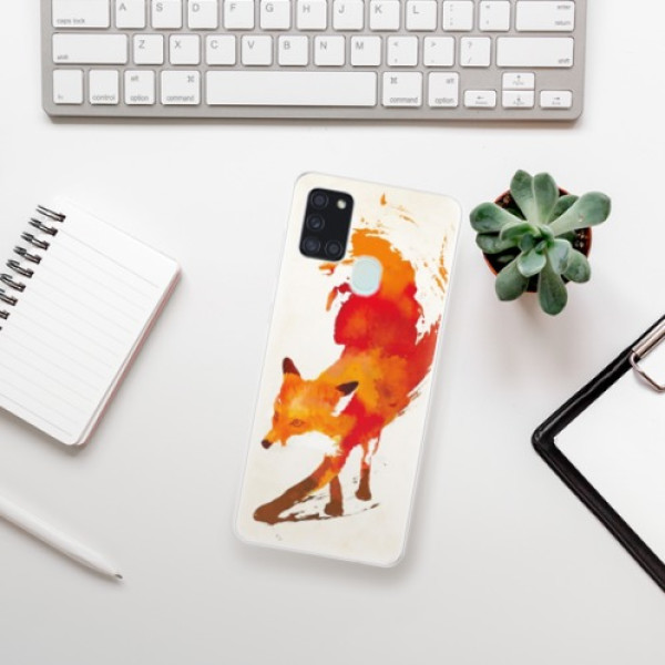Silikonové pouzdro iSaprio - Samsung Galaxy A21s - Fast Fox