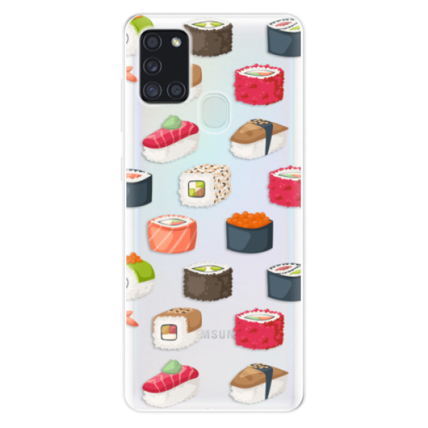 Odolné silikonové pouzdro iSaprio - Sushi Pattern - Samsung Galaxy A21s