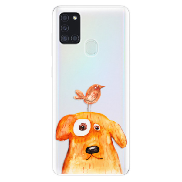 Odolné silikonové pouzdro iSaprio - Dog And Bird - Samsung Galaxy A21s